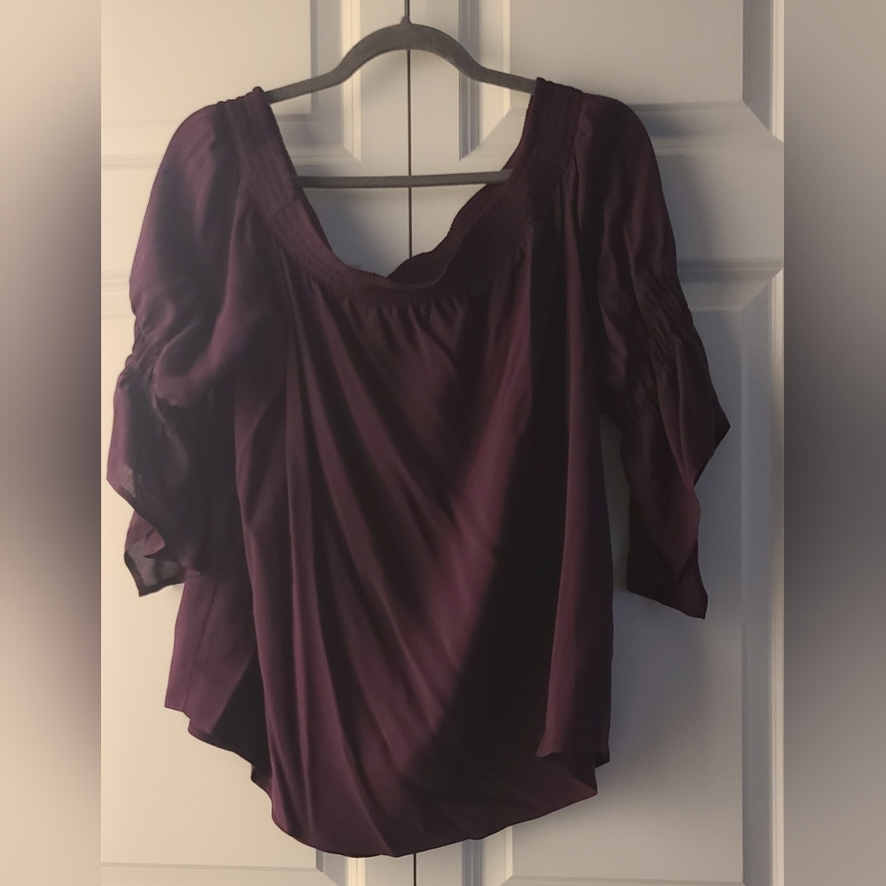Express Size Large Womens Dark Purple Blouse